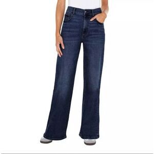 Well Worn Wide Leg Stretch Blue Jeans Size 14 New